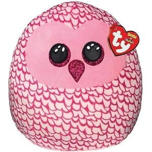 TY Squish-A-Boo Pinky Owl 14 Inch Plush Toy NWT